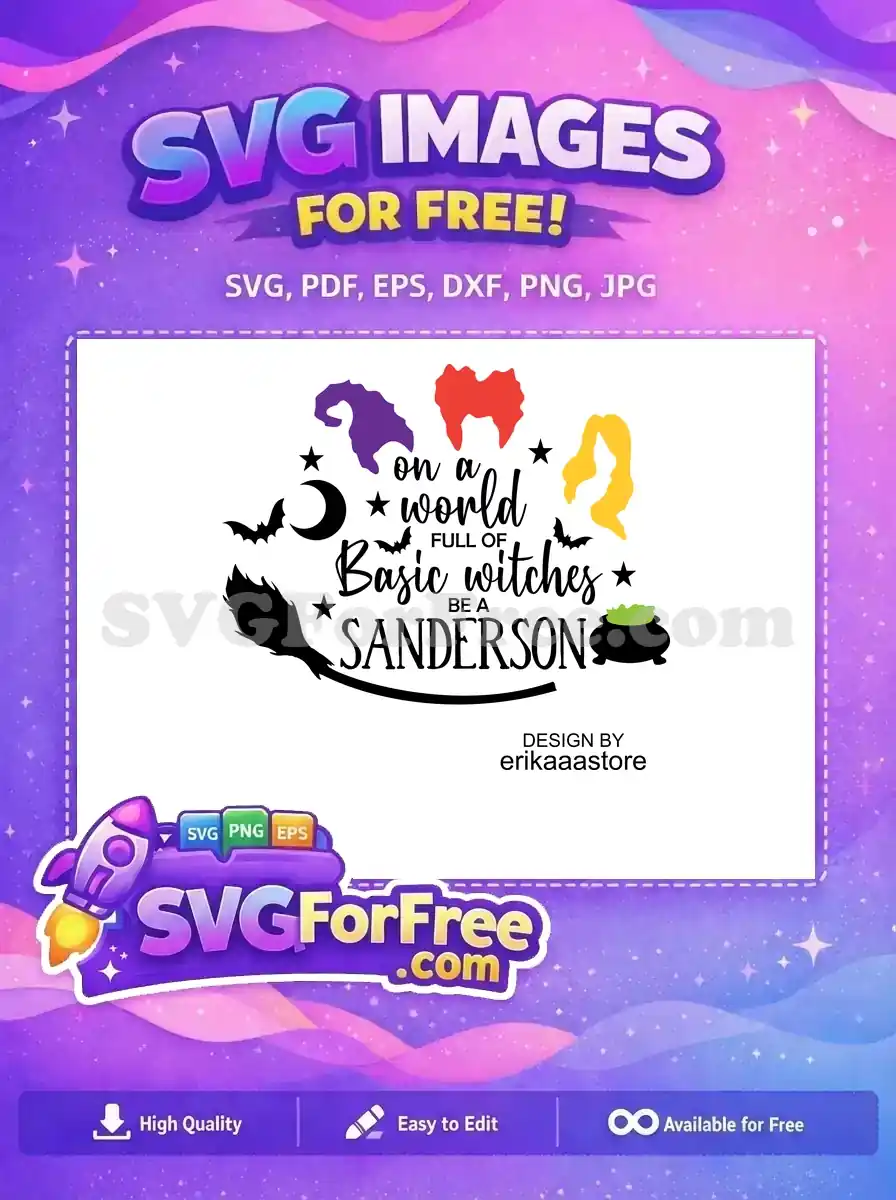 Free Witch Hats Free Cauldron Sanderson Sisters Free SVG
