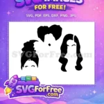 Free Three Witches Free Halloween Group Hocus Pocus Free SVG - Instant Download