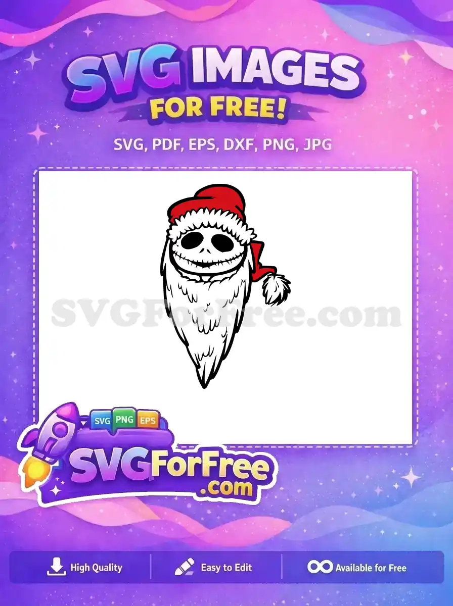 Free Santa Hat Free Jack Skellington Nightmare Before Christmas Free SVG 1