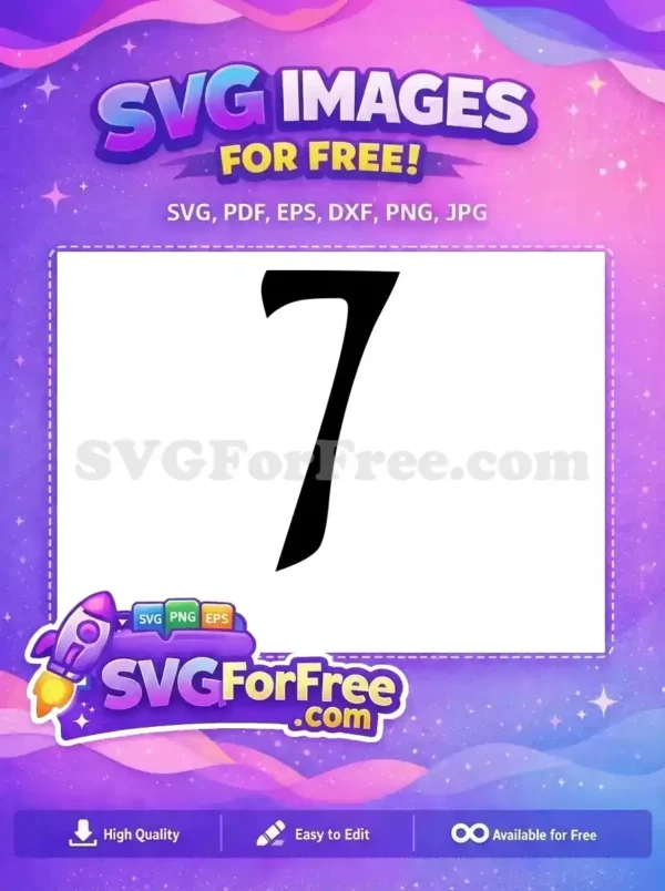 Free Number Seven Silhouette Free Halloween Numbering Free SVG