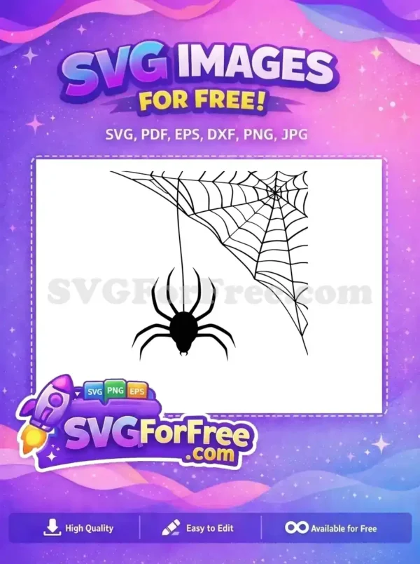 Free Hanging Spider Free Web Halloween Decoration Free SVG Free Hanging Spider Free Web Halloween Decoration Free SVG