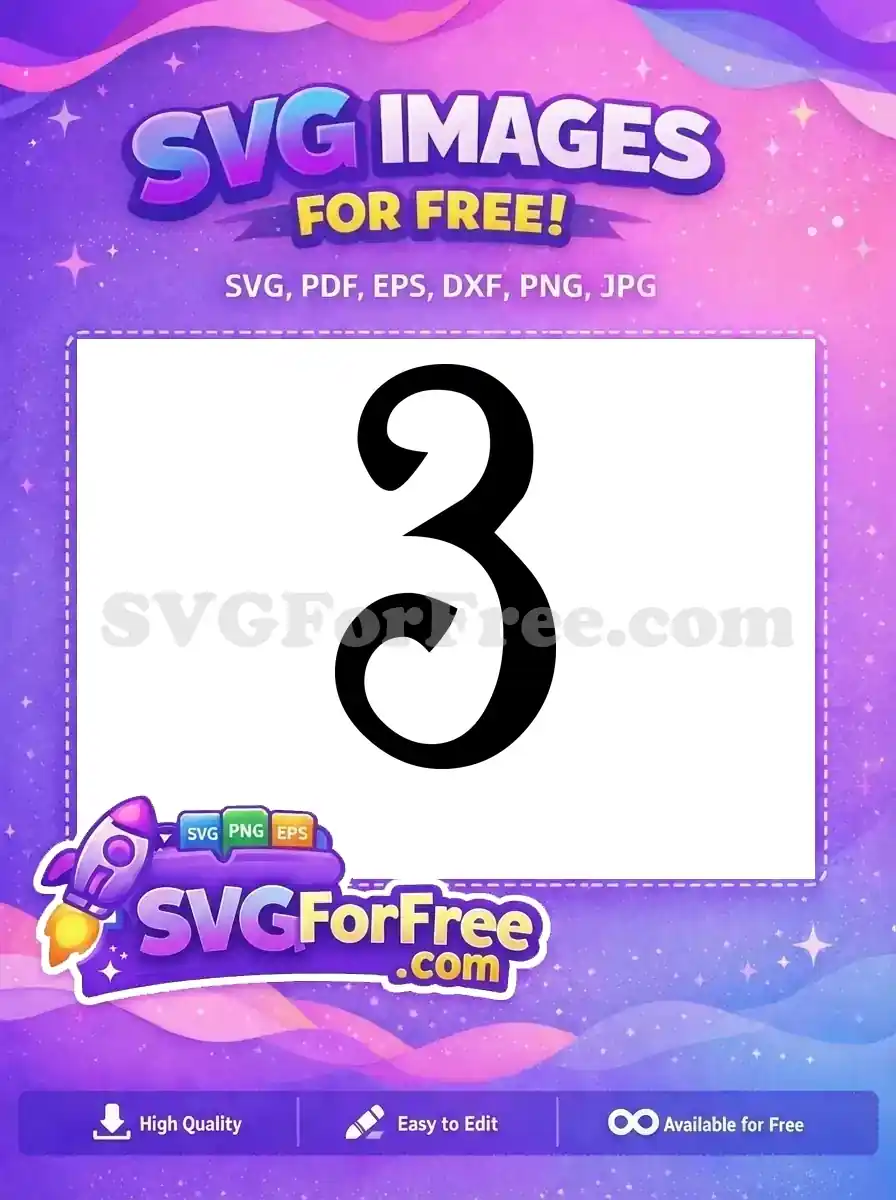 Free Number Three Free Black Silhouette Halloween Free SVG