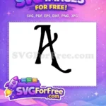 Free Letter A Free Initial Alphabet Halloween Free SVG - Instant Download