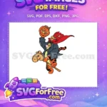 Free Tigger Pumpkin Head Free Horse Ride Halloween Free SVG - Instant Download