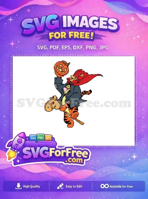 Free Tigger Pumpkin Head Free Horse Ride Halloween Free SVG
