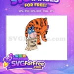 Free Sad Eeyore Tigger Costume Free Trick Treat Halloween Free SVG - Instant Download