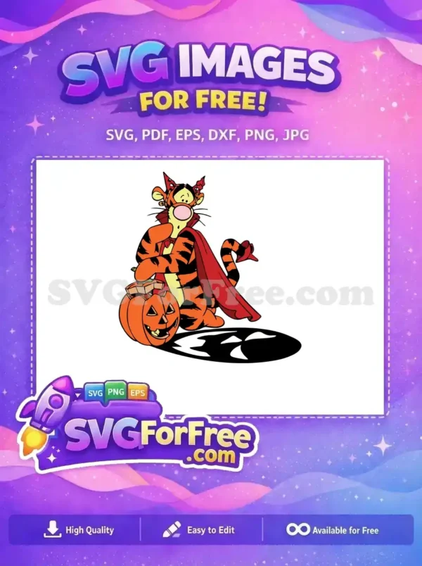 Free Vampire Costume Free Pumpkin Tigger Halloween Free SVG