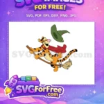 Free Orange Tigger Witch Free Halloween Broom Ride Free SVG - Instant Download