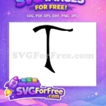 Free Letter T Free Halloween Font Initial Free SVG - Instant Download