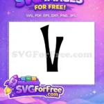 Free Letter V Free Vector Halloween Free SVG - Instant Download