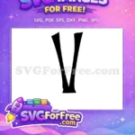 Free Black Letter V Free Halloween Initial Free SVG - Instant Download