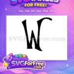Free Letter W Free Initial Halloween Decoration Free SVG - Instant Download