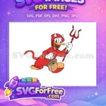 Free Donald Devil Costume Free Candy Bag Halloween Free SVG - Instant Download