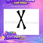 Free Letter X Free Halloween Initial Alphabet Free SVG - Instant Download