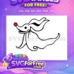 Free Red Nose Free Ghost Dog Nightmare Before Christmas Free SVG 1 - Instant Download