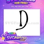 Free Letter D Initial Free Dark Halloween Free SVG - Instant Download