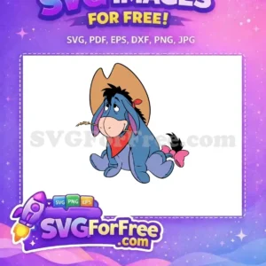 Free Cowboy Hat Free Red Bandana Eeyore Halloween Free SVG
