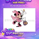 Free Pink Witch Hat Free Star Wand Minnie Halloween Free SVG 2 - Instant Download