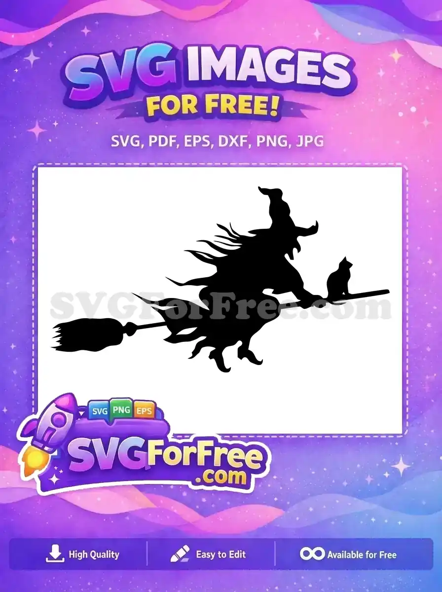 Free Pointed Hat Free Black Cat Halloween Free SVG