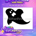 Free Spooky Silhouette Free Floating Ghost Halloween Free SVG - Instant Download