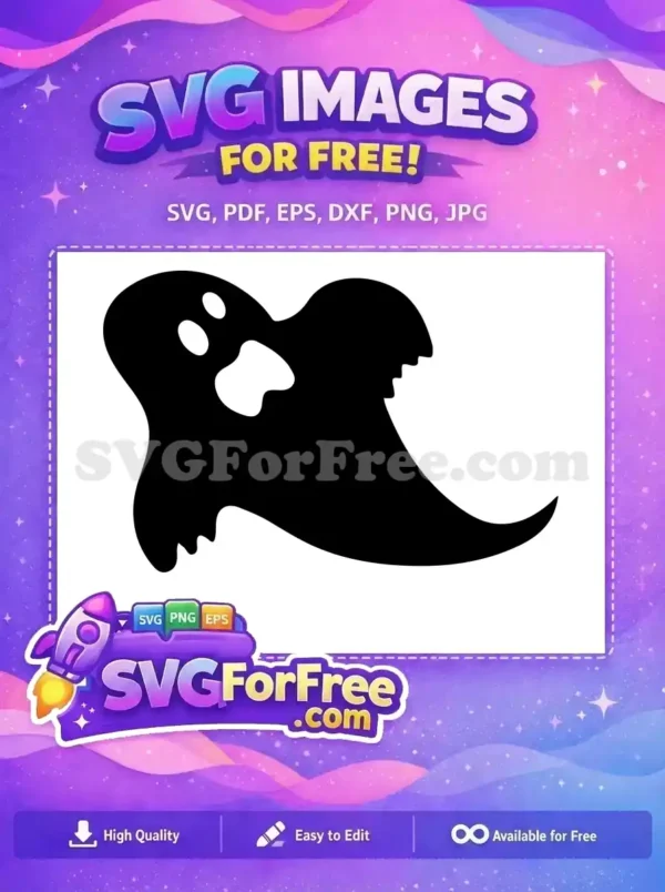 Free Spooky Silhouette Free Floating Ghost Halloween Free SVG