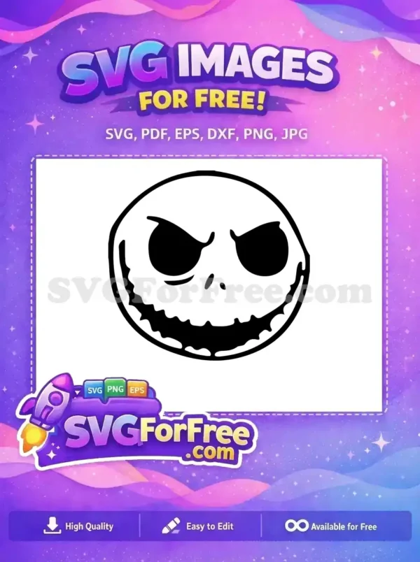 Free Creepy Eyes Free Smiling Jack Nightmare Before Christmas Free SVG