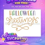 Free Colorful Letters Free Greetings Swirls Halloween Free SVG - Instant Download
