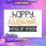 Free Spooky Stars Free Happy Halloween Trick Treat Free SVG - Instant Download