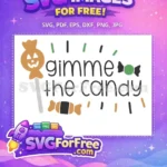 Free Jack O Lantern Free Gimme Candy Halloween Free SVG - Instant Download