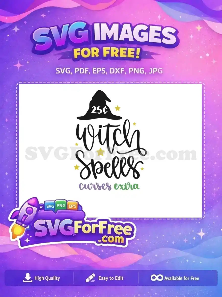 Free Witch Hat Free Witch Spells Halloween Free SVG