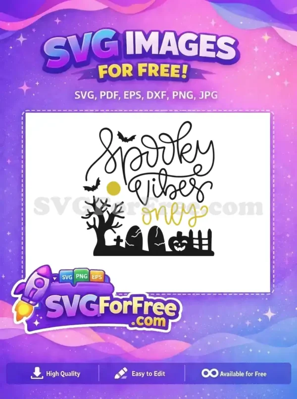 Free Spooky Bats Free Golden Moon Halloween Quotes Free SVG