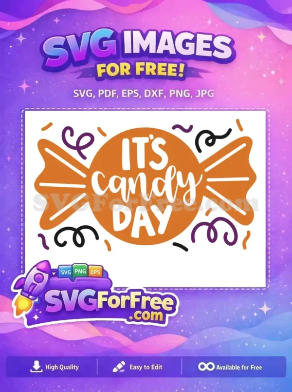 Free Orange Candy Free It's Candy Day Halloween Free SVG