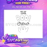 Free Smiling Ghost Free Boo Crew Halloween Free SVG 1 - Instant Download