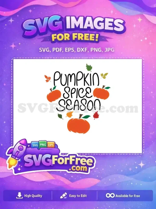 Free Orange Pumpkins Free Autumn Leaves Pumpkin Spice Season Free SVG