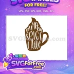 Free Coffee Cup Free Pumpkin Spice Latte Halloween Free SVG - Instant Download