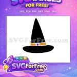 Free Black Witch Hat Free Orange Belt Halloween Free SVG 3 - Instant Download