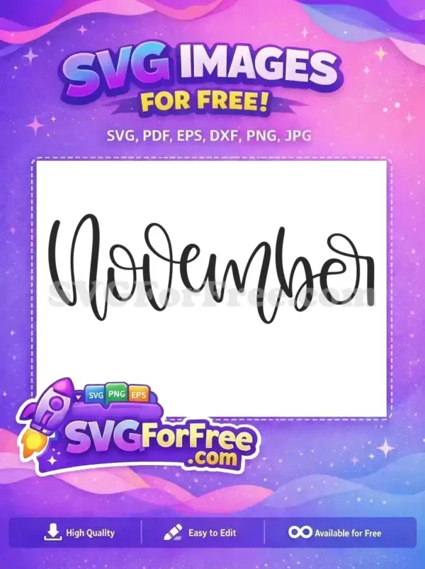 Free Calligraphy November Free Thanksgiving Decoration Halloween Free SVG Free Calligraphy November Free Thanksgiving Decoration Halloween Free SVG