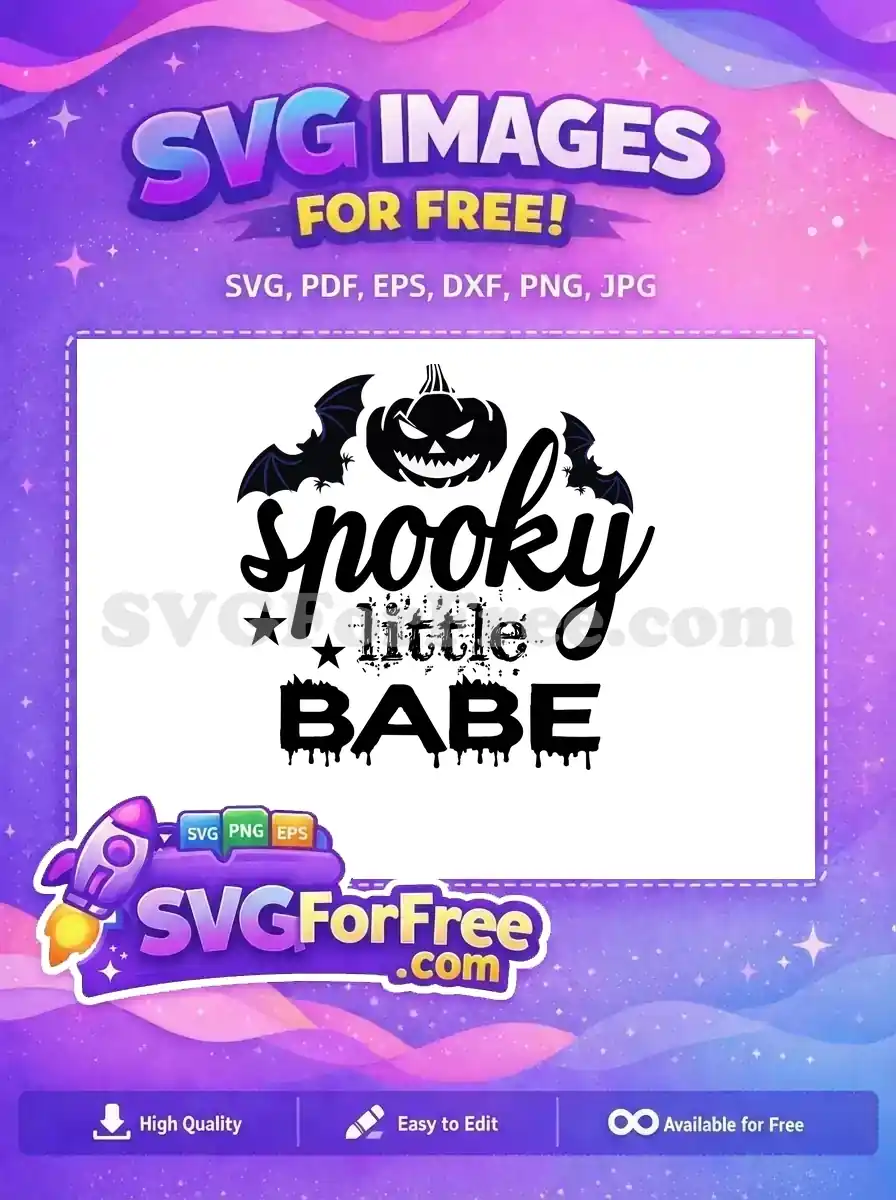 Free Bats Pumpkin Free Spooky Little Babe Halloween Free SVG