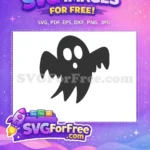 Free Simple Ghost Free Spooky Halloween Silhouette Free SVG 2 - Instant Download
