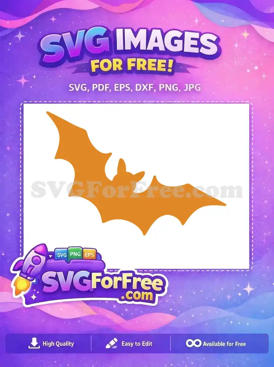 Free Orange Bat Wings Free Halloween Silhouette Dark Free SVG
