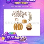 Free Brown Leaves Free Pumpkins Halloween Quotes Free SVG - Instant Download