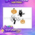 Free Spooky Pumpkins Free Black Owl Halloween Free SVG - Instant Download
