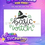 Free Patchwork Hat Free Basic Witch Green Swirls Halloween Free SVG - Instant Download