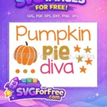 Free Orange Pumpkin Free Pie Diva Halloween Free SVG - Instant Download