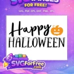 Free Spooky Letters Free Orange Pumpkin Halloween Free SVG - Instant Download