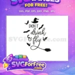 Free Witch Hat Free Bats Funny Halloween Free SVG - Instant Download