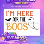 Free Cute Ghost Free Bat Halloween Quotes Free SVG - Instant Download
