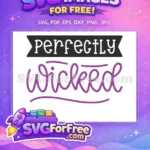 Free Perfectly Lettered Free Purple Cursive Wicked Halloween Free SVG - Instant Download
