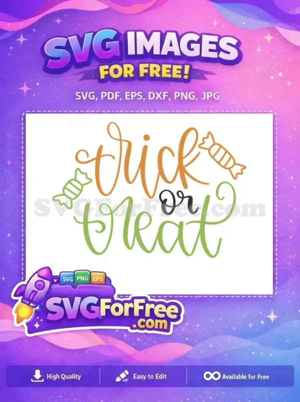 Free Orange Trick Free Green Treat Halloween Free SVG