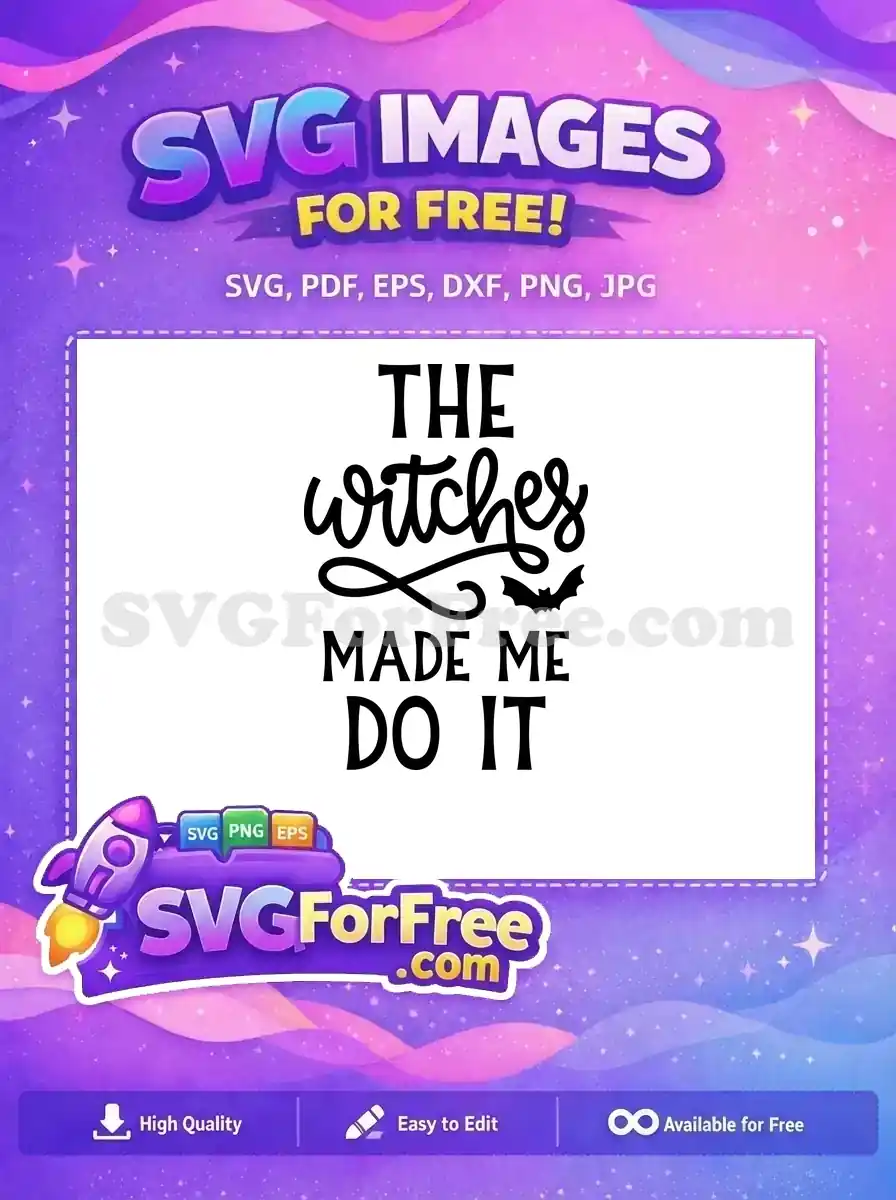 Free Bat Silhouette Free Witches Made Me Halloween Free SVG